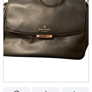 Kate Spade Black Shoulder Bag with Gold Hardware